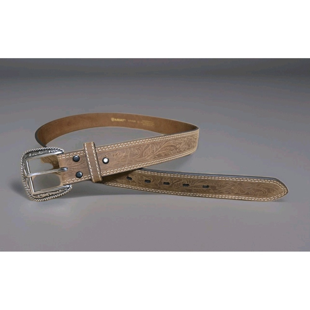 Ariat Western Tooled Leather 2007 Limited Edition Buckle A1012402 Sz 42